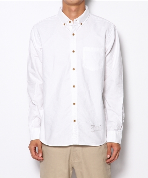 BEAMS(ビームス)の「□BEAMS / フェイクウッド釦 BDシャツ(シャツ/ブラウス・メンズ・ホワイト/ブラウン/グリーン・SMALL/MEDIUM/LARGE)」の11枚目の写真