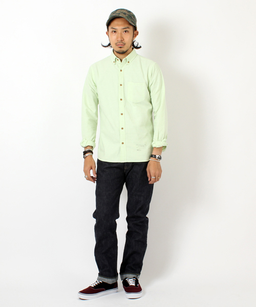 BEAMS(ビームス)の「□BEAMS / フェイクウッド釦 BDシャツ(シャツ/ブラウス・メンズ・ホワイト/ブラウン/グリーン・SMALL/MEDIUM/LARGE)」の15枚目の写真