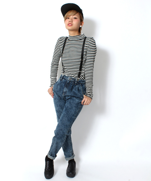 WEGO（ウィゴー）の「WEGO/ハイウエストボーイフレンドデニムパンツ（デニムパンツ・レディース・インディゴブルー/ライトインディゴブルー・MEDIUM/LARGE）」の14枚目の写真