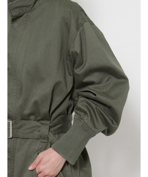 Ungrid（アングリッド）の「ロングミリタリーコート（ミリタリージャケット・レディース・カーキ/アイボリー・SMALL/MEDIUM）」の11枚目の写真