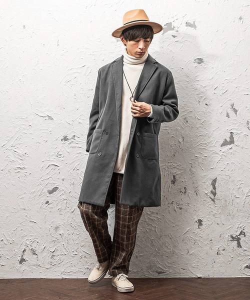 MinoriTY（マイノリティ）の「ビッグWチェスターコート（ダウンジャケット/コート・メンズ・ブラック/ワイン/チャコール/ベージュ/ネイビー/イエロー・M/L）」の3枚目の写真