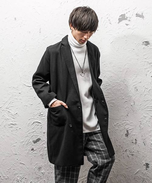 MinoriTY（マイノリティ）の「ビッグWチェスターコート（ダウンジャケット/コート・メンズ・ブラック/ワイン/チャコール/ベージュ/ネイビー/イエロー・M/L）」の2枚目の写真