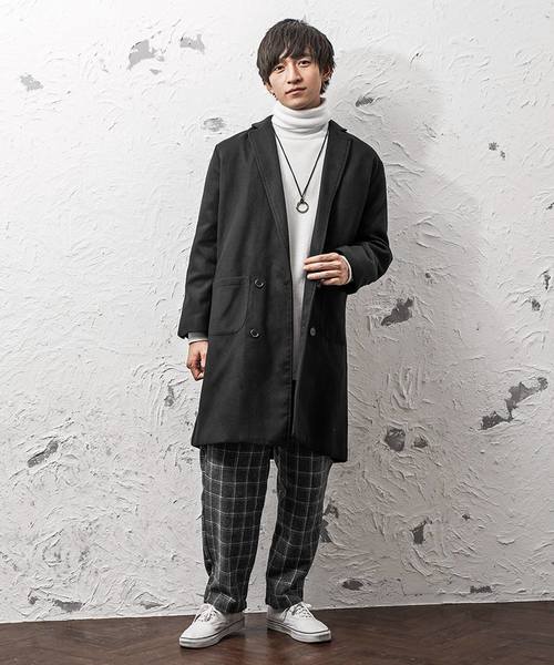 MinoriTY（マイノリティ）の「ビッグWチェスターコート（ダウンジャケット/コート・メンズ・ブラック/ワイン/チャコール/ベージュ/ネイビー/イエロー・M/L）」の7枚目の写真