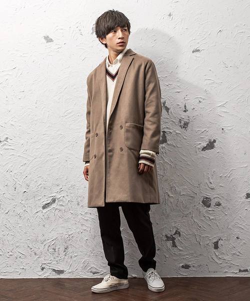 MinoriTY（マイノリティ）の「ビッグWチェスターコート（ダウンジャケット/コート・メンズ・ブラック/ワイン/チャコール/ベージュ/ネイビー/イエロー・M/L）」の9枚目の写真