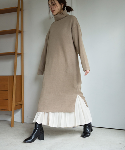 marjour(マージュール)の「TURTLE KNIT ONEPIECE(ワンピース・レディース・オフホワイト/グレイッシュベージュ・FREE)」の13枚目の写真