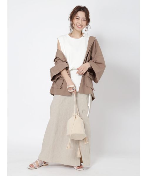 Ungrid（アングリッド）の「ハーフスリーブルーズミリタリーブルゾン（ブルゾン・レディース・カーキ/モカ・FREE）」の4枚目の写真