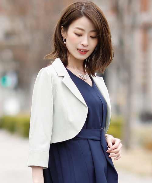 テーラードジャケットショートボレロ結婚式対応