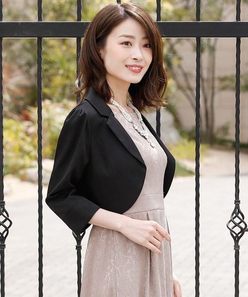 セール】テーラードジャケットショートボレロ結婚式対応オケージョン