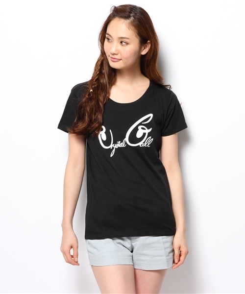 CRYSTAL BALL(クリスタルボール)の「Go Lucky Travel Logo Tee(Tシャツ/カットソー・レディース・ホワイト/ブラック/グリーン・FREE)」の2枚目の写真