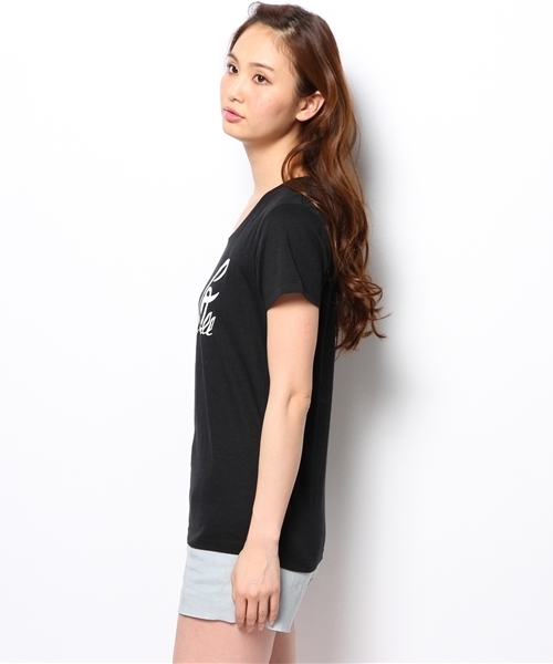 CRYSTAL BALL(クリスタルボール)の「Go Lucky Travel Logo Tee(Tシャツ/カットソー・レディース・ホワイト/ブラック/グリーン・FREE)」の5枚目の写真