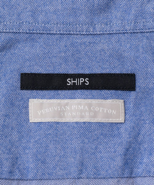 SHIPS(シップス)の「SC: ペルヴィアン ピマ オックスフォード ボタンダウンシャツ (ソリッド)(シャツ/ブラウス・メンズ・ホワイト/ブルー・SMALL/MEDIUM/LARGE/X-LARGE)」の5枚目の写真