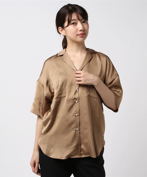 アッパーハイツ★オーバーサイズ デニムシャツ ドロップショルダー ウォッシュド upper hights(アッパー ハイツ) ドロップショルダーシャツ アッパー