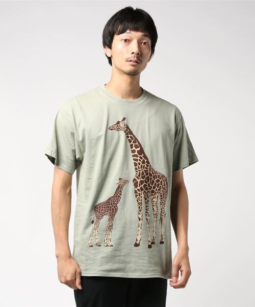 PARKS TOKYO SELECT（パークストウキョウセレクト）の「（UN）プリント Tシャツ（Tシャツ/カットソー・メンズ・ブラック/カーキ/グリーン/ライトオリーブ・MEDIUM/LARGE/SMALL）」の4枚目の写真