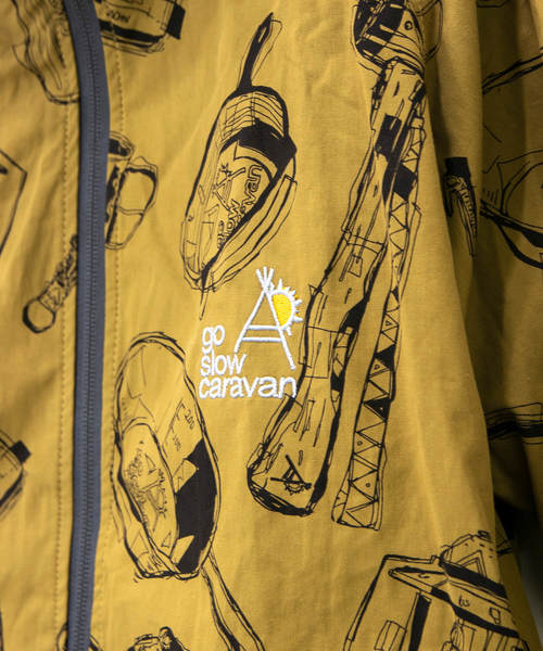 go slow caravan(ゴースローキャラバン)の「高密度ツイル総柄プリントパーカジャケット W(その他アウター・レディース・オリーブ/ベージュ・FREE)」の13枚目の写真