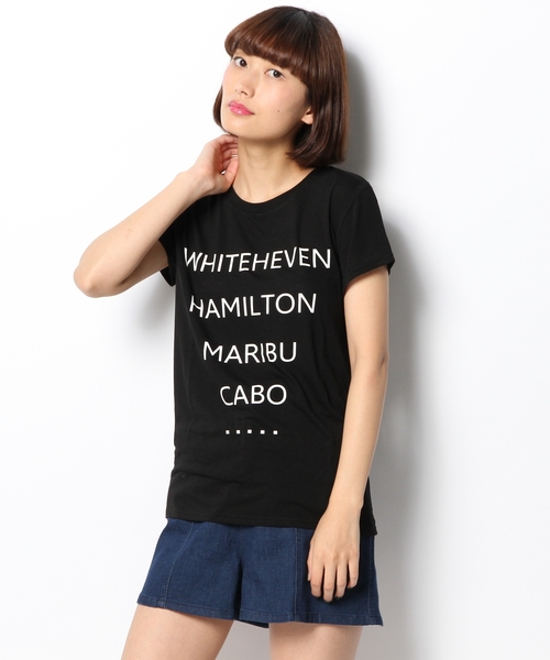 LOVE BOAT(ラブ・ボート)の「BEACH Tシャツ(Tシャツ/カットソー・レディース・ホワイト系/ブラック系・FREE)」の1枚目の写真