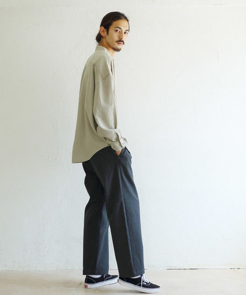 Ressaca(レサーカ)の「ビッグシルエットバンドカラーフランネルシャツ(シャツ/ブラウス・メンズ・ベージュ/ベージュ系その他/ブラック/カーキ/ホワイト・M/L)」の20枚目の写真