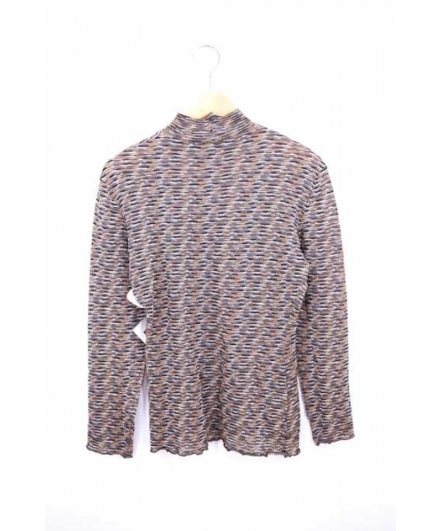 MISSONI タートルネックニット ブランド古着】ラメ糸 総柄刺繍 タートルネックニットカットソー