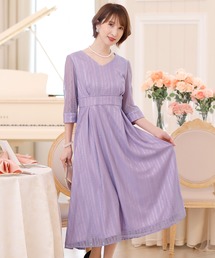 KAREN MILLEN ミディ丈 ワンピース ドレス Vネック 七分袖 KAREN MILLEN ミディ丈 ワンピース ドレス Vネック 七分袖