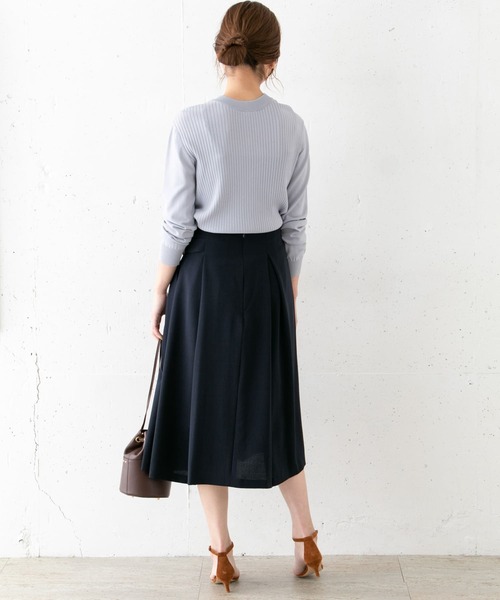 URBAN RESEARCH ROSSO（アーバンリサーチロッソ）の「SILVERLIGHTS　2WAYタックフレアスカート∴（スカート・レディース・ネイビー/ブルー・38/36）」の3枚目の写真