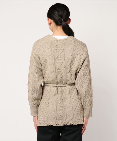 RAG MACHINE（ラグマシーン）の「【RAG MACHINE】アラン柄カーディガン（カーディガン/ボレロ・レディース・ホワイト/ブルー/ライトベージュ/オレンジ/ライトイエロー・L/M）」の7枚目の写真