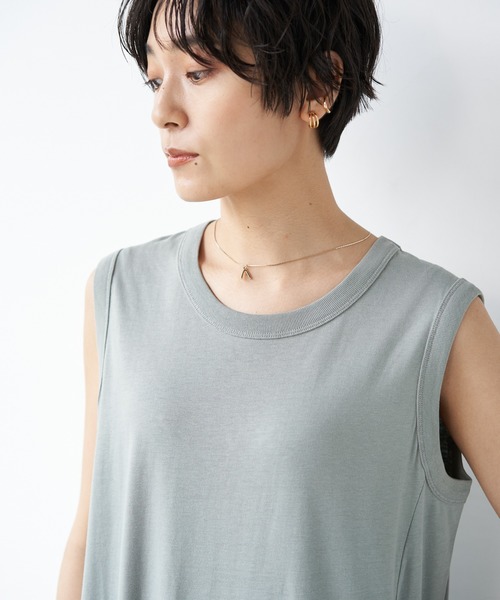 AMERICAN HOLIC(アメリカンホリック)の「ノースリーブフレアカットマキシワンピース 〇*(ワンピース・レディース・ブラック/ピンク/グリーン/アイボリー/キャメル・MEDIUM/LARGE)」の6枚目の写真