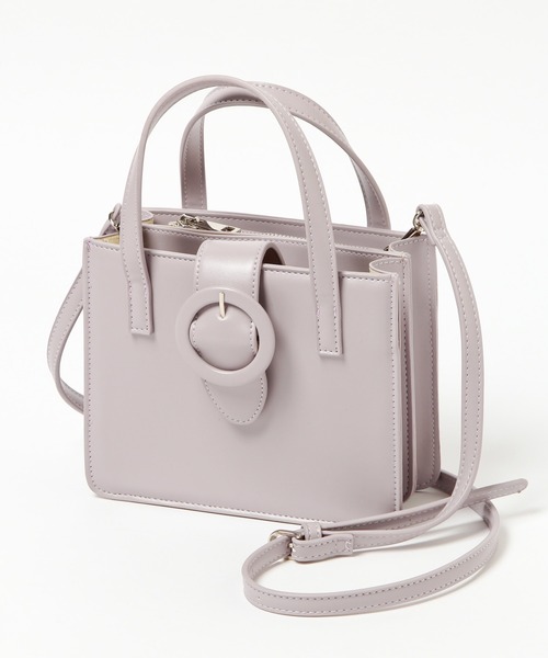 Heather（ヘザー）の「スクエアベルトショルダー　893337（ショルダーバッグ・レディース・ブラック/ブラウン/アイボリー/ベージュ/パープル/ベージュ系その他・ONESIZE）」の6枚目の写真