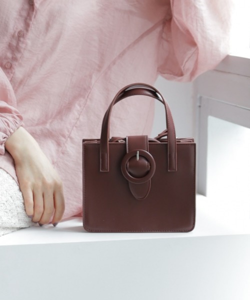 Heather（ヘザー）の「スクエアベルトショルダー　893337（ショルダーバッグ・レディース・ブラック/ブラウン/アイボリー/ベージュ/パープル/ベージュ系その他・ONESIZE）」の4枚目の写真