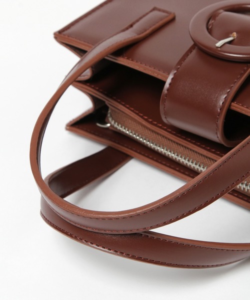 Heather（ヘザー）の「スクエアベルトショルダー　893337（ショルダーバッグ・レディース・ブラック/ブラウン/アイボリー/ベージュ/パープル/ベージュ系その他・ONESIZE）」の12枚目の写真