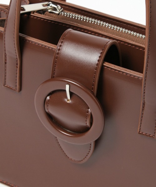 Heather（ヘザー）の「スクエアベルトショルダー　893337（ショルダーバッグ・レディース・ブラック/ブラウン/アイボリー/ベージュ/パープル/ベージュ系その他・ONESIZE）」の17枚目の写真