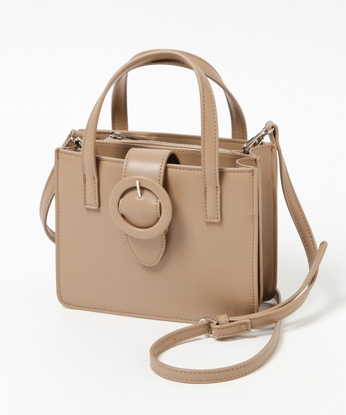 Heather（ヘザー）の「スクエアベルトショルダー　893337（ショルダーバッグ・レディース・ブラック/ブラウン/アイボリー/ベージュ/パープル/ベージュ系その他・ONESIZE）」の7枚目の写真