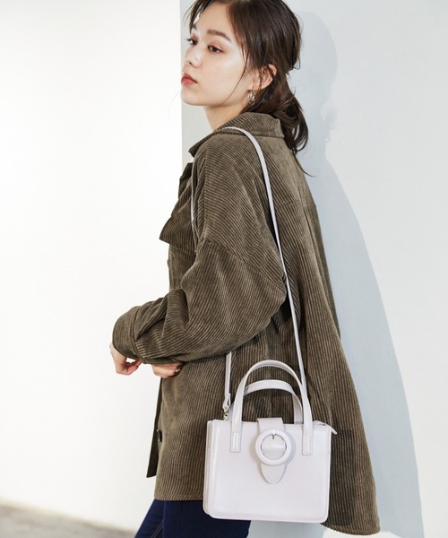 Heather（ヘザー）の「スクエアベルトショルダー　893337（ショルダーバッグ・レディース・ブラック/ブラウン/アイボリー/ベージュ/パープル/ベージュ系その他・ONESIZE）」の9枚目の写真