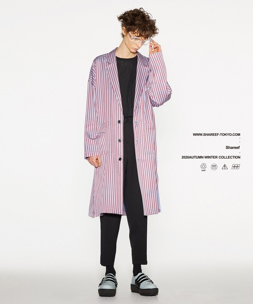 シャリーフ SHAREEF STRIPE LABORATORYシャツコート シャリーフ SHAREEF STRIPE LABORATORYシャツコート - メルカリ