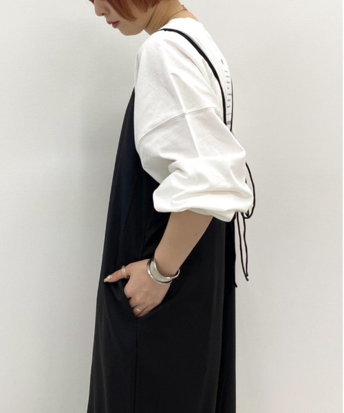 apres jour mignon（アプレジュールミニョン）の「キャミサロペット【ZOZOTOWN限定アイテム】（サロペット/オーバーオール・レディース・ブラック/ブラウン系その他/ダークブラウン・フリー）」の5枚目の写真