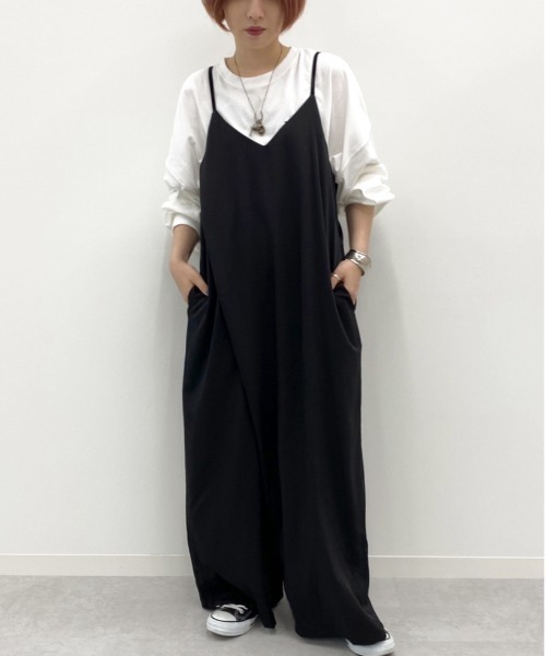 apres jour mignon（アプレジュールミニョン）の「キャミサロペット【ZOZOTOWN限定アイテム】（サロペット/オーバーオール・レディース・ブラック/ブラウン系その他/ダークブラウン・フリー）」の9枚目の写真