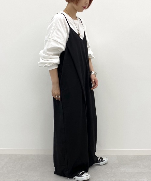 apres jour mignon（アプレジュールミニョン）の「キャミサロペット【ZOZOTOWN限定アイテム】（サロペット/オーバーオール・レディース・ブラック/ブラウン系その他/ダークブラウン・フリー）」の10枚目の写真