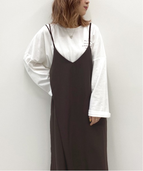 apres jour mignon（アプレジュールミニョン）の「キャミサロペット【ZOZOTOWN限定アイテム】（サロペット/オーバーオール・レディース・ブラック/ブラウン系その他/ダークブラウン・フリー）」の12枚目の写真