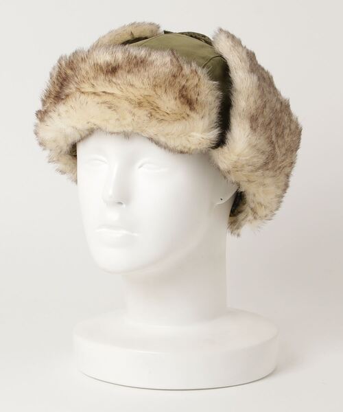 Ruben(ルーベン)の「【Ruben】MIX FUR FLIGHT CAP(キャップ・レディース・ブラック/パープル/ネイビー/カーキ・FREE)」の3枚目の写真