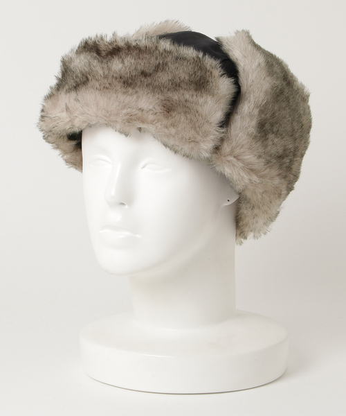 Ruben(ルーベン)の「【Ruben】MIX FUR FLIGHT CAP(キャップ・レディース・ブラック/パープル/ネイビー/カーキ・FREE)」の2枚目の写真