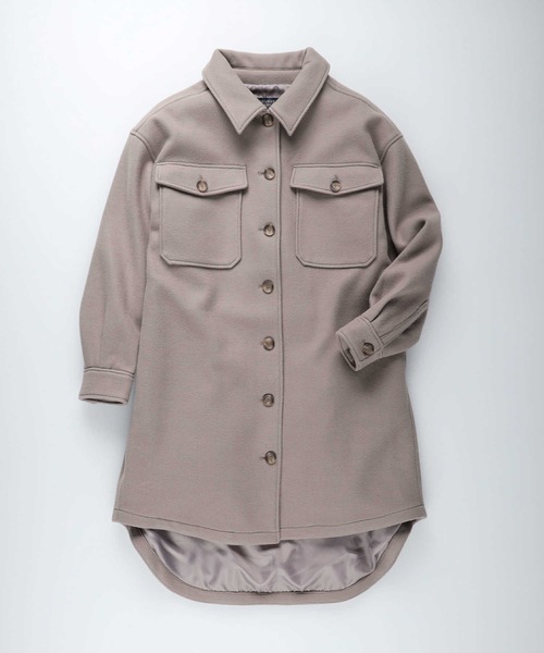 HONEYSUCKLE ROSE(ハニーサックルローズ)の「【HONEYSUCKLE ROSE】メルトンCPOジャケット(その他アウター・レディース・ダークグレー/ライトベージュ・M/L)」の1枚目の写真