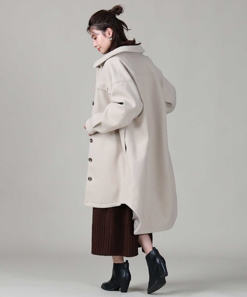 HONEYSUCKLE ROSE(ハニーサックルローズ)の「【HONEYSUCKLE ROSE】メルトンCPOジャケット(その他アウター・レディース・ダークグレー/ライトベージュ・M/L)」の11枚目の写真