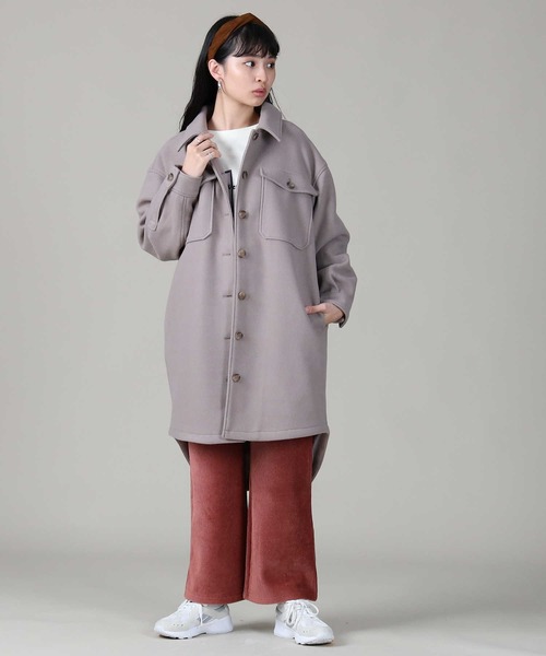 HONEYSUCKLE ROSE(ハニーサックルローズ)の「【HONEYSUCKLE ROSE】メルトンCPOジャケット(その他アウター・レディース・ダークグレー/ライトベージュ・M/L)」の4枚目の写真