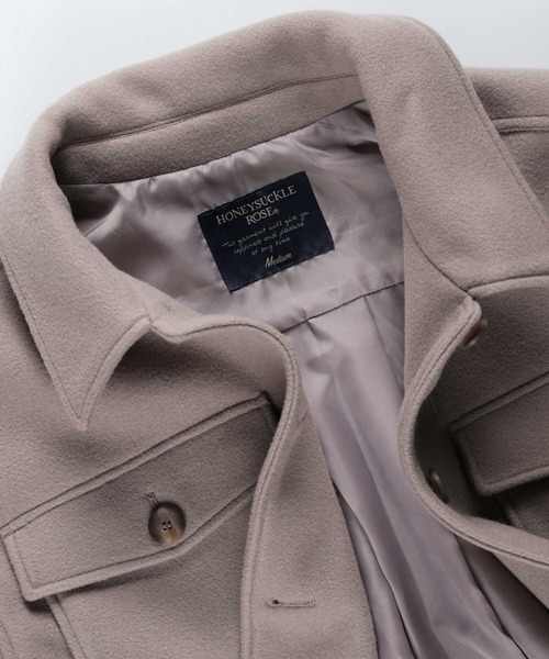 HONEYSUCKLE ROSE(ハニーサックルローズ)の「【HONEYSUCKLE ROSE】メルトンCPOジャケット(その他アウター・レディース・ダークグレー/ライトベージュ・M/L)」の14枚目の写真