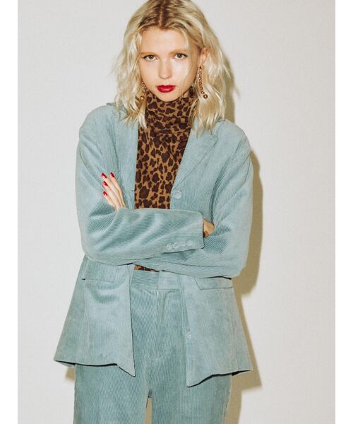 jouetie（ジュエティ）の「カラーシングルジャケット（テーラードジャケット・レディース・ライトブルー/ブラック/アイボリー/クリア/その他1・MEDIUM）」の3枚目の写真