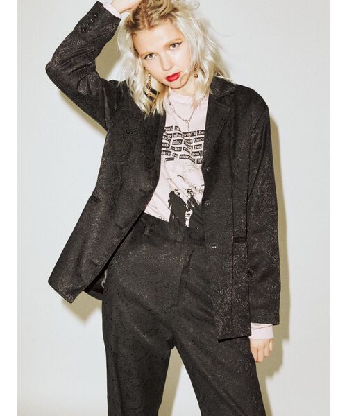 jouetie（ジュエティ）の「カラーシングルジャケット（テーラードジャケット・レディース・ライトブルー/ブラック/アイボリー/クリア/その他1・MEDIUM）」の4枚目の写真