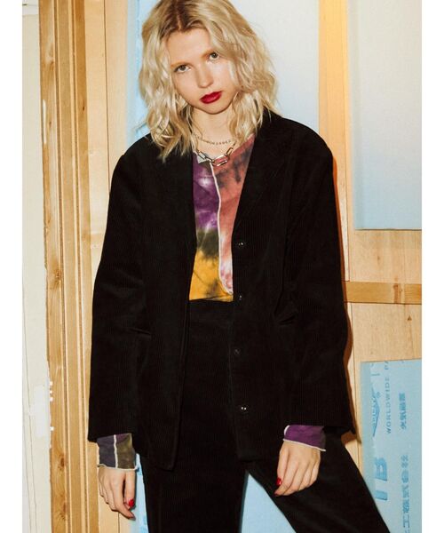 jouetie（ジュエティ）の「カラーシングルジャケット（テーラードジャケット・レディース・ライトブルー/ブラック/アイボリー/クリア/その他1・MEDIUM）」の2枚目の写真