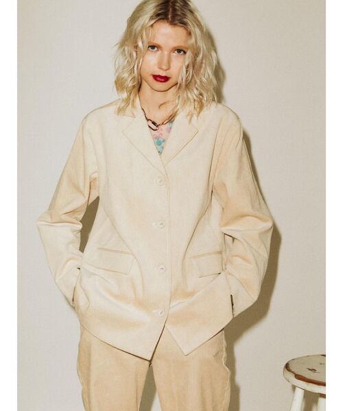 jouetie（ジュエティ）の「カラーシングルジャケット（テーラードジャケット・レディース・ライトブルー/ブラック/アイボリー/クリア/その他1・MEDIUM）」の6枚目の写真