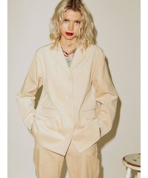 jouetie（ジュエティ）の「カラーシングルジャケット（テーラードジャケット・レディース・ライトブルー/ブラック/アイボリー/クリア/その他1・MEDIUM）」の20枚目の写真