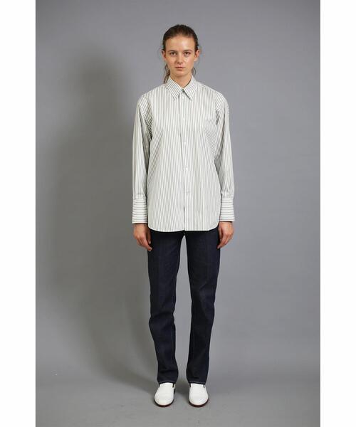 LOEFF ロエフ　シャツ　ブラウス LOEFF＞フリル スキッパー シャツ（シャツ/ブラウス）｜LOEFF
