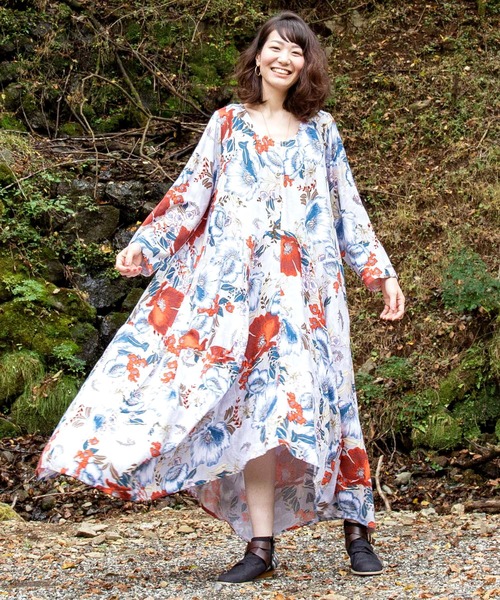 チャイハネ フリージアイレヘムロングワンピース ワンピース チャイハネ チャイハネ のファッション