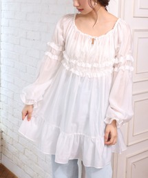 one after another NICE CLAUP | フリルティアードチュニック(シャツ/ブラウス)